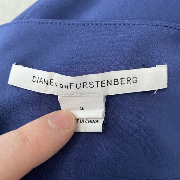 Diane Von Furstenberg DVF Silk Shift Dress Modest 3/4 Length Sleeves Siz… - Picture 6 of 6